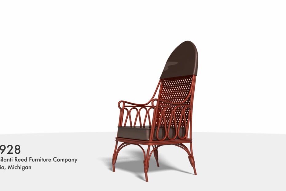 3d illustration airplane chair