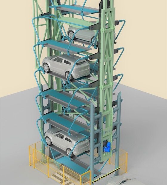 3d illustration Green City Tower