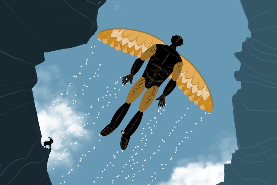 2d illustration flying Talos